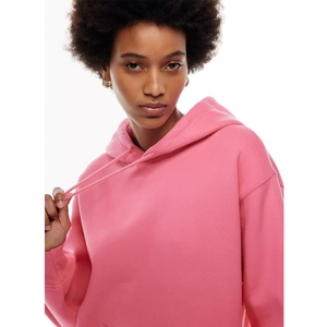 Sudadera de algodón con capucha para mujer, Jersey de algodón con forro polar pesado de alta calidad, sudaderas personalizadas de gran tamaño - Product Image 2