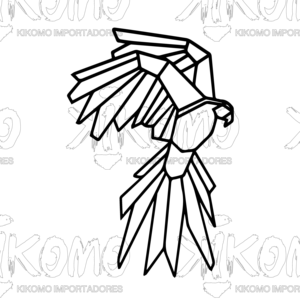 Tableau géométrique en MDF noir avec oiseaux et aigles - Product Image 6