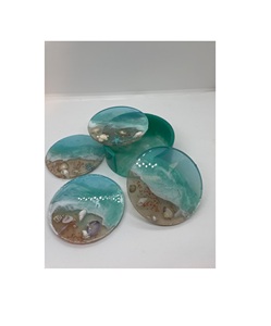 Beautiful handmade resin <b>coaster</b> <b>set</b> for home decoration crafted with durable material suitable for gifting - Product Image 5