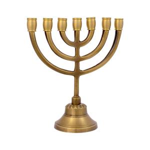 Antique copper menorah candle holder classic shape Christmas decoration wedding centerpiece candle <b>stick</b> holder home table top - Product Image 2