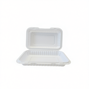 Conteneur alimentaire carré jetable en PP à charnière 9''x6''x2.5'' à 1 compartiment pour plats à emporter et commodité - Product Image 2