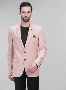 Good Quality <b>Pink</b> Mens Business Blazer Lightweight Casual and Formal Outerwear with Durable <b>Stitching</b> Available for Export Price - Product Image 3