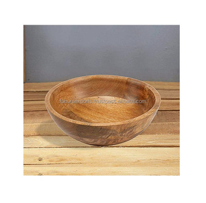 Pièce maîtresse de bol en bois de noyer pour la décoration et les ornements de fournitures de fête dans des formes et des tailles personnalisées pour l'exportation - Product Image 5