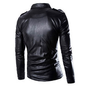 แจ็กเก็ตหนังของผู้ชายดีไซน์ดีที่สุดพิมพ์โลโก้ได้ตามต้องการน้ำหนักเบาบริการ OEM สำหรับฤดูหนาว - Product Image 5