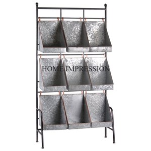 Superior Quality Set 3 Galvanized Tin Flower <b>Planter</b> Pots Custom Shape Indoor <b>Planter</b> Grey Color Handmade for Garden Application - Product Image 4