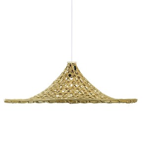 Vietrustic Handmade Eco-friendly Bamboo Round Shape Customized Logo <b>Lamp</b> <b>Shade</b> Pendant Light for Kitchen Home Decoration - Product Image 1