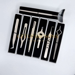 Pinzas Profesionales para Extensión de Pestañas, Pinzas de Aislamiento con Punta de Fibra de Acero Inoxidable, Pinzas para Cejas con Recubrimiento en Polvo, Herramientas de Belleza - Product Image 6