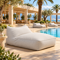Fauteuil de plage d'extérieur imperméable, transat de piscine à séchage rapide en mousse, personnalisable en gros pour hôtels