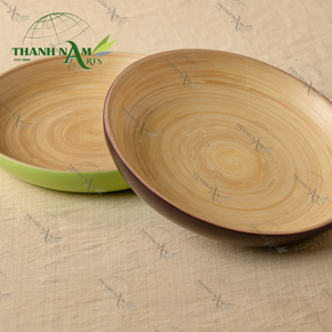 Bandeja de bambú natural personalizada OEM, laca, ligera, ecológica, biodegradable, duradera, hecha a mano, bandeja para servir para Decoración de cocina - Product Image 1