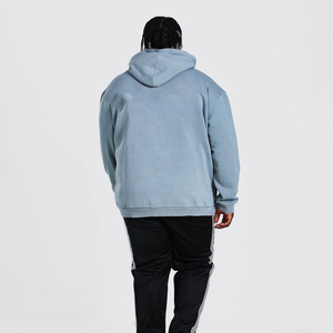 Vente en gros de pulls à capuche 100% coton pour hommes, sweats à manches longues respirants imprimés avec logo personnalisé, vêtements d'hiver de couleur unie - Product Image 3