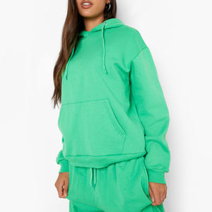 100% algodón Jogger chándal pantalones de chándal conjunto con capucha logotipo personalizado hombres mujeres polar chándal unisex liso deportes - Product Image 6