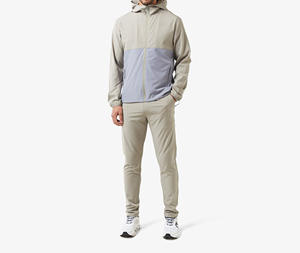 Ensemble survêtement léger en coton 100 % respirant, avec pantalon de survêtement et sweat à capuche à blocs de couleur, idéal pour l'hiver – Prix de gros - Product Image 2