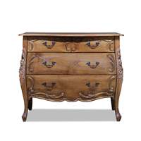 Francés Louis XVI antiguo tocador cajón de madera maciza caoba nogal europeo Almacenamiento de lujo para dormitorio conjunto hogar apartamento