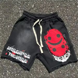 OEM Logo personnalisé pur coton 3D Puff Printing Vintage Jogger Baggy acide lavé Sun Fade Shorts pour hommes - Product Image 2