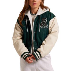 2025 nuevas chaquetas de mujer de calle alta al por mayor, chaqueta Varsity con ropa informal, Top corto, chaqueta Varsity para mujer de alta calidad - Product Image 3