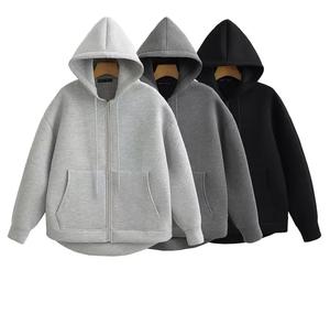 Sudaderas con Capucha Negras de Moda, Sudadera con Capucha Personalizada con Efecto Desgastado para Hombre y Mujer - Sudaderas Extra Grandes de Estilo Urbano, Pedidos al por Mayor de Fábrica OEM - Product Image 3