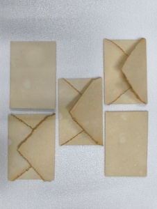 ซองจดหมายกระดาษทำจากผ้าฝ้ายงานแฮนด์เมดธีมวินเทจแบบโบราณ - Product Image 6