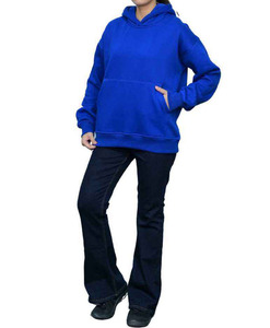 Sweat à capuche bleu royal surdimensionné pour femmes, sweat-shirt à manches longues confortable pour streetwear à la mode et vêtements décontractés de tous les jours. - Product Image 3