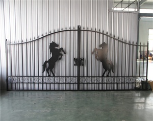 Customized <strong>14ft</strong> Wrought Iron Style Metal Garden <strong>Gates</strong>/ Iron <strong>Gates</strong> for Residential &amp; Commercial Properties - Product Image 5