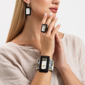 Boutons de manchette en corne artisanale de luxe avec des designs uniques Cadeaux de mariage et de fête élégants chez HF CRAFTS - Product Image 5