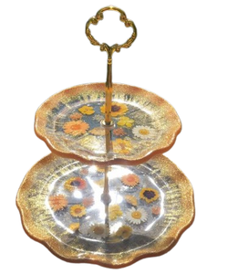 Round Shape Two Tier Handmade Resin <b>Cake</b> Stand for Home Kitchen Use <b>Cake</b> Stand with Premium Quality <b>Cake</b> <b>Tool</b> Set - Product Image 1