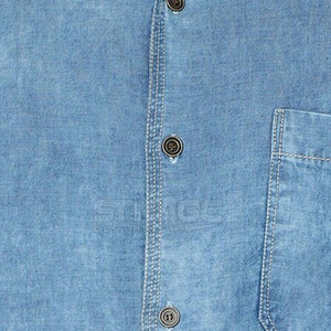 Camisa de Mezclilla para Hombre de Diseño Clásico y Uso Cómodo con Textura Suave, Aspecto Elegante, 100% Algodón, Transpirable y Ecológica - Product Image 6