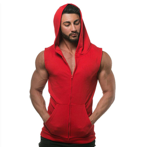 Sweat à capuche de gym sans manches pour hommes séchage rapide Stringer musculation entraînement musculaire respirant Singlet Hood OEM Gym Hoodies sans manches - Product Image 5