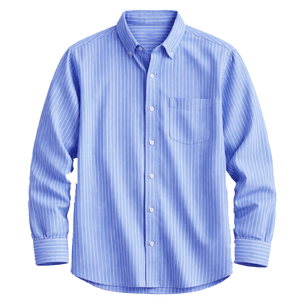 T-shirt Homme Léger 100% Coton Teint en Fil Coupe Classique Respirant Écologique Infroissable Décontracté Manches Longues Col - Product Image 2