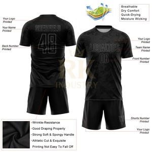 Conjuntos de Camisetas de Fútbol Deportivas Antibacterianas e Impermeables de Poliéster 100% de la Mejor Calidad, Uniformes de Sublimación Personalizados para Adultos de Manga Corta - Product Image 5