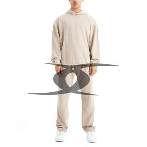 Chándal acampanado lavado ácido para hombre, conjunto de pantalones de chándal acampanados apilados y Sudadera con capucha, chándal desgastado con estampado 3D de lavado ácido - Product Image 1