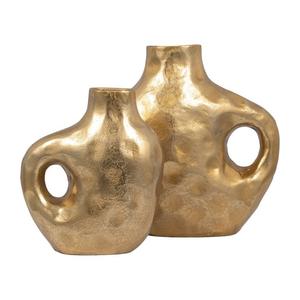 Design personnalisé fait main idéal pour la décoration intérieure Meilleur décor intérieur fait à la main et design fait à la main Vase végétal en or et vase à fleurs - Product Image 1