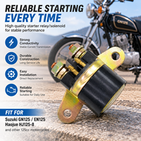 Motorcycle Starter Relay Solenoid for GN125 EN125 EN150 12V Electric Starting System Brass Contacts Replace