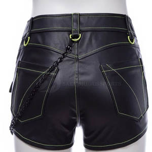 Nouveautés Shorts en cuir Shorts en cuir pour femmes à la mode Logo personnalisé Shorts en cuir d'entraînement au meilleur prix - Product Image 4