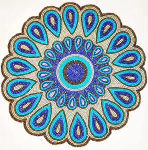 Fabriqué à la main en Inde, napperon orné de perles à la mode, accessoires de broderie à la mode, design perlé - Product Image 3