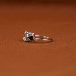 Luxury <b>Custom</b> Men's Round Cut Lab Grown Diamond Engagement <b>Ring</b> 14KT Solid Gold Solitaire Setting Certified Diamond <b>Ring</b> - Product Image 2