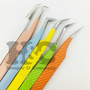 แหนบขนตาสแตนเลสเคลือบผงพร้อมด้ามจับที่ดีและทนทานต่อขนตา - Product Image 4