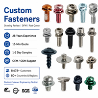Vis autotaraudeuses Sems en acier au carbone et acier inoxydable, à tête cylindrique Torx, hexagonale, cruciforme, boutonnière, à capuchon, vis de machine