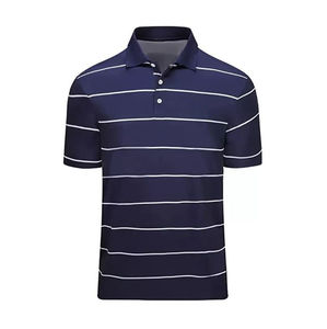 Polos con logotipo personalizado para hombre, camiseta Polo de poliéster lisa en blanco con bordado personalizado de golf informal de algodón de color sólido de talla grande - Product Image 1