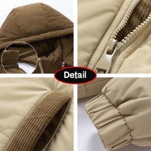 Veste parka en polaire unie pour homme, grande taille, automne-hiver, chaude, respirante, coupe-vent, décontractée, avec capuche amovible - Product Image 5