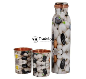Elegant <b>copper</b> <b>bottle</b> made for pure hydration inspired by traditional ayurvedic water drinking Tradebyd - Product Image 5