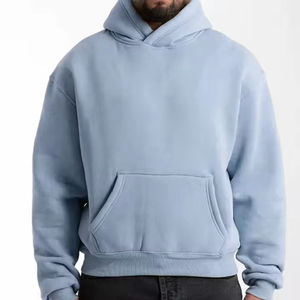Vente en gros de sweats à capuche légers pour hommes couleur personnalisée surdimensionné séchage rapide respirant basiques coton mélangé vente à chaud sweats à capuche pour hommes - Product Image 5