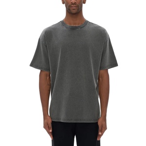 Camisetas Oversize de Corte Holgado con Logo Personalizado, de Alta Calidad, Estilo Vintage con Lavado Ácido, para Gimnasio y Fitness, para Hombre - Product Image 1