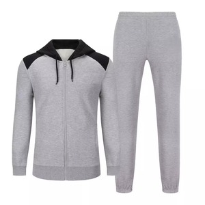 Marque privée d'automne de haute qualité grande taille personnalisé pour hommes survêtement deux pièces ensemble de jogging avec logo pour hommes - Product Image 1