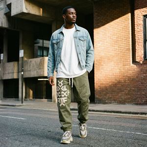 Pantalon de survêtement ample en molleton épais pour homme, personnalisable en 3D pour broderie, écologique, style streetwear vintage Y2K, coupe ample - Product Image 2