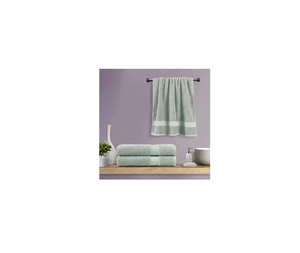 Ensemble d'essuie-mains Dobby 100% coton à séchage rapide et couleur unie fabriqué en Turquie - Product Image 1