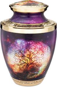 Urna de recuerdo de cremación de árbol de la vida con caja para cenizas humanas Urnas de cremación hechas a mano Entierro de adultos para cenizas Urna de tamaño personalizado - Product Image 6