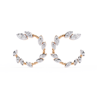 Igi Gia Certificado Redondo Corte Brillante Diamante Pendientes HPHT CVD VVS Lab Grown 14K/18k Oro Amarillo Studs Tornillo Volver Elegante