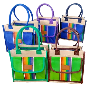 태국의 다채로운 캔버스 천 자루 가방: 활기찬 디자인의 세련되고 내구성이 뛰어나고 다양한 액세서리.