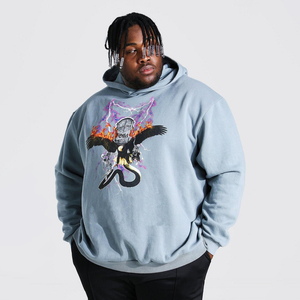 Vente en gros de pulls à capuche 100% coton pour hommes, sweats à manches longues respirants imprimés avec logo personnalisé, vêtements d'hiver de couleur unie - Product Image 1