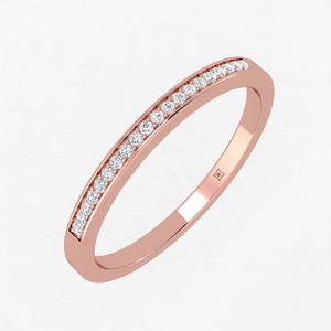 Anillo de oro rosa con diamantes Rikhava de Venta caliente para mujer, ajuste innovador certificado IGI, suministro directo de fábrica, bodas finas - Product Image 1